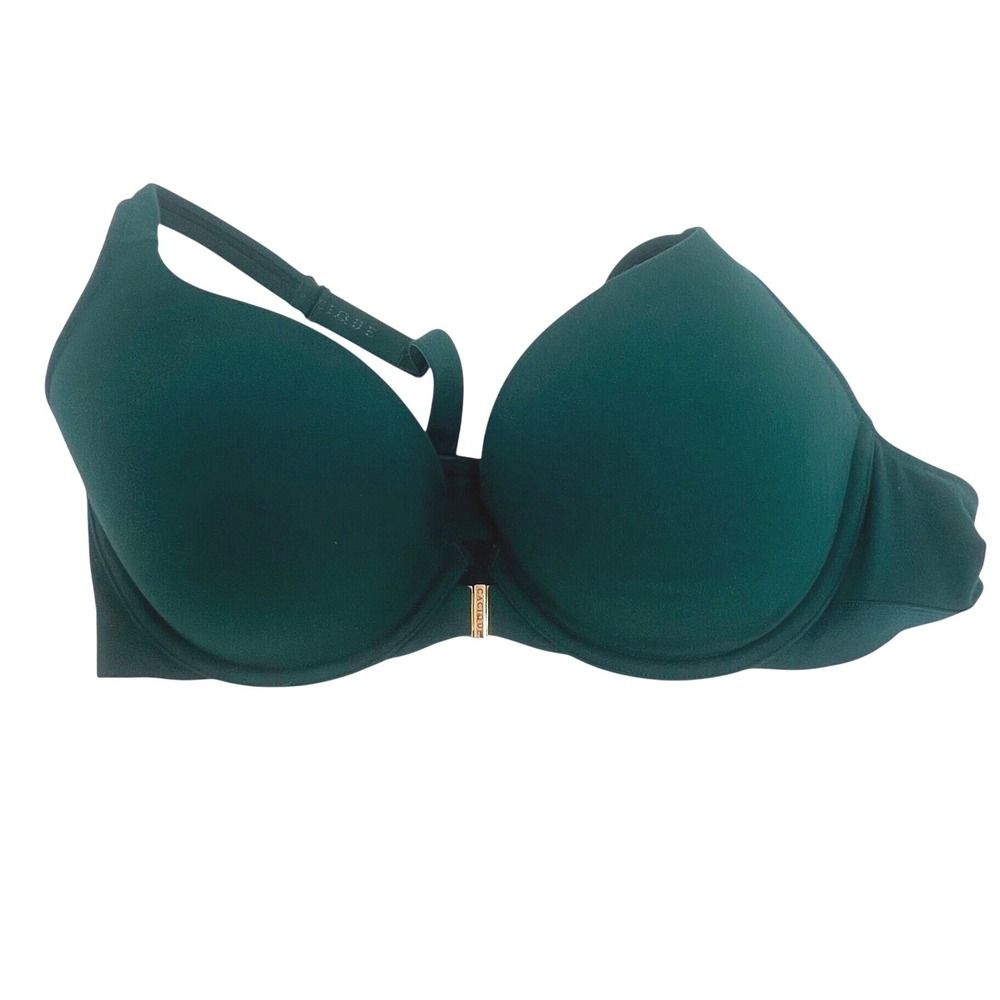 Cacique Blue Green Front Clasp Boost Plunge Padded Bra 42D NWT